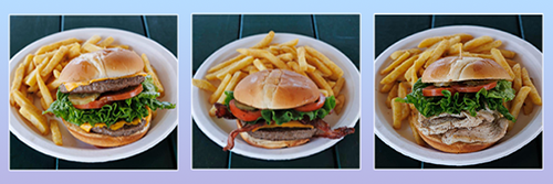 Burgers at Meehos Taco Truck